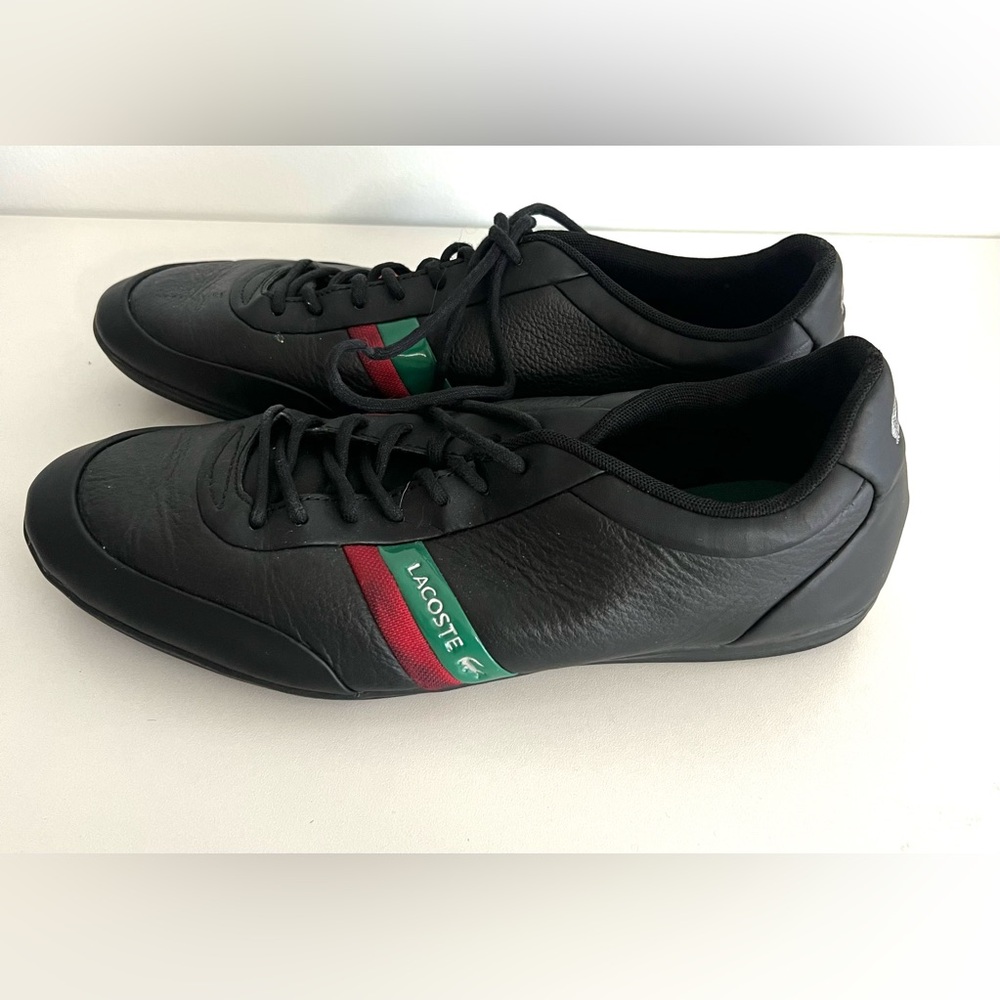 Lacoste Men's Black Lace Up Low Top Sport Sneaker Shoes Size 11